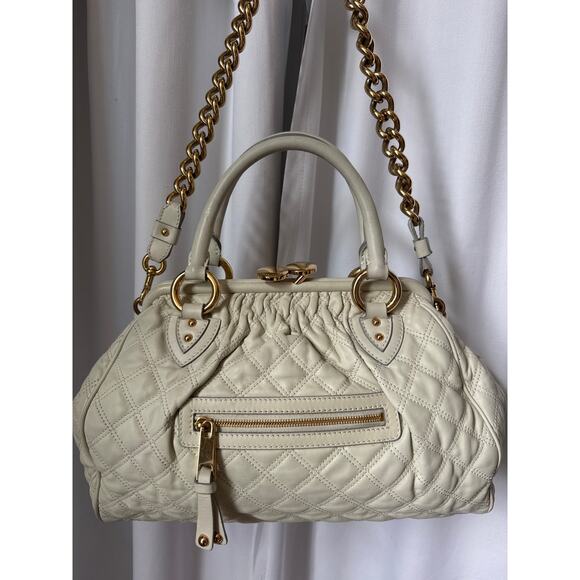 Marc Jacobs Original 2008 Stam Bag – Cream Quilted Leather w/ Gold Hardware - Picture 16 of 16